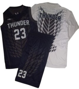 FULL REVERSIBLE BASKETBALL UNIFORM & SHOOTING SHIRT SET